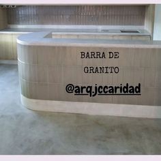 an empty bar with the words barra de granito at it's center