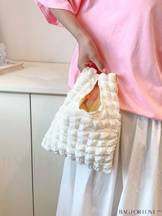 BagForLove - Sleek Ruched Handbag Textured Beach Bags, Chic Textured Summer Bags, Casual Textured Bags For Summer, Casual Textured Summer Bags, Textured Everyday Bags For Summer, Textured Bags For Everyday Use In Summer, Ruched Bag, Word Wrap, Shopping Tote Bag