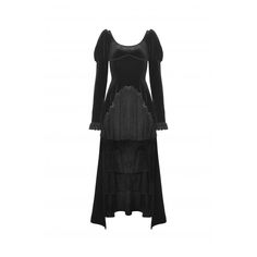 Embrace your dark side with our gothic velvet ruffle lace hem high low dress. this ethereal piece combines luxurious velvet, intricate ruffle details, and delicate lace hem, creating a mesmerizing blend of gothic charm and contemporary style. perfect for special occasions or alternative fashion lovers, this dress will make you feel like a mysterious enchantress wherever you go. shop now and embrace the allure of the night! Velvet Wedding Dress, Embrace Your Dark Side, Velvet Wedding, Lace Patchwork, Detailed Design, Gothic Dress, Black Wedding Dresses, Lace Hem, Elastic Fabric