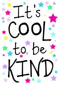 it's cool to be kind poster with stars