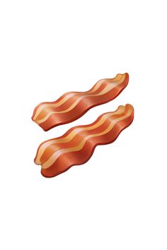 two pieces of bacon sitting next to each other