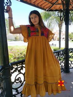 Wear your Best Moments with this mexican dress, Clothes that Shines you. Dress dress with butterfly sleeves, open at the sides to look amazing. SIZES: This dress comes as a one size ideal Medium and large sizes. Colors may vary slightly because they are handmade Each piece is unique and handmade with dedication and taking care of every detail achieving the best quality in our products, which is why it makes it beautiful and unique each of the embroidered. Material: Cotton and embroidery on loom Mexican Maternity Dress, Indigenous Mexican Clothing, Mexican Fiesta Party Outfit, Mexican Traditional Clothing, Dress With Butterfly Sleeves, Latina Style, Indigenous Fashion, Traditional Mexican Dress, Embroidered Material