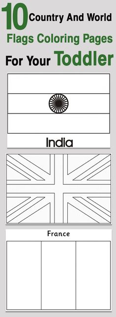 the flags coloring pages for your toddler are easy to print and color, perfect for all ages