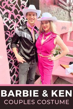 Barbie Ken couples costume pink cowboy Margot Robbie Outfit