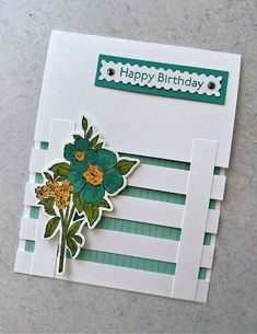 a close up of a card with flowers on it