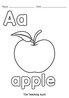 an apple worksheet with the letter d