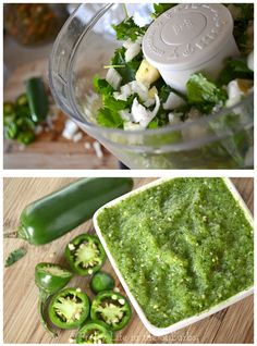 three pictures with different types of food in them including peppers, broccoli and cheese