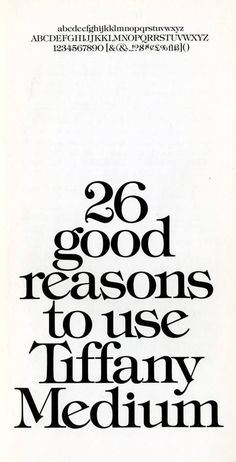 an old book with black lettering on the front and back cover reads,'so good reason to use tiffany medium