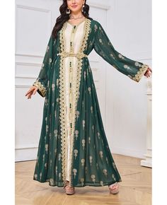 Get 10% off now! Buy women formal muslim abaya evening dress set for eid at cheap price online. Free stable shipping and pro custom service since 2009. Green Maxi Dress For Eid, Formal Floor-length Abaya For Eid, Green Maxi Length Abaya For Festive Season, Green Long-sleeved Party Abaya, Green Long Sleeve Abaya For Party, Formal Maxi Length Abaya For Eid, Green Long Sleeve Dress For Eid, Green Maxi-length Abaya For Eid, Elegant Long Sleeve Festive Thobe