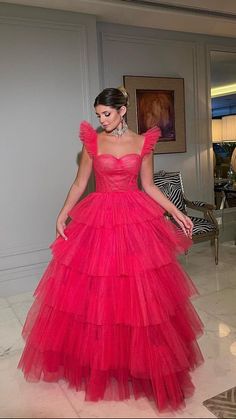 Layered Tulle Prom Dress, Cap Sleeve Prom Dress, Fashion Formal, 2024 Prom, Gorgeous Outfits, Preppy Dresses, Graduation Dresses, Cute Prom Dresses, Long Prom Dresses