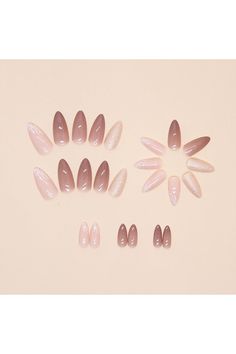 24Pcs Medium Almond Press on Nails Nude Fake Nails With Leaf Designs Glitter False Nails Glossy Full Cover Stick on Nails Acrylic Reusable Artificial Nails for Women Girls Glue on Nails French Nail Art, Womens Nails, Stick On Nails, Nail Art Hacks, Artificial Nails, Nail Art Decorations, Nude Nails, Almond Nails