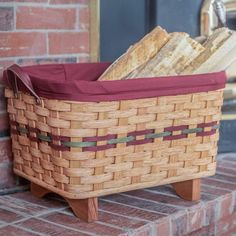 Fireplace Hearth & Large Magazine Basket: Amish Woven Wood Wine & Green Fireplace Basket, Entryway Basket, Fireplace Baskets, Woven Laundry Basket, Log Basket, Craft Supply Storage, Vintage Picnic Basket, Doll Cradle, Magazine Storage