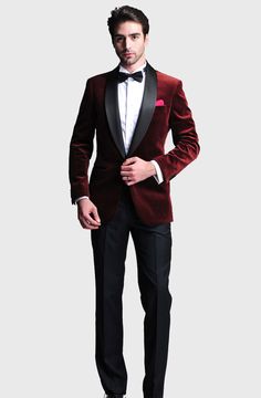 Burgundy Dinner Jacket Tuxedos Wedding, Custom Suits Men, Tuxedo Wedding Suit, Best Suits For Men, Prom Blazers, Terno Slim, Suit Stores, Sanders Sides