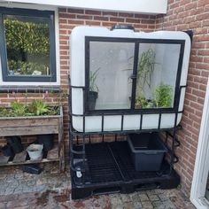 a small greenhouse with plants growing in it