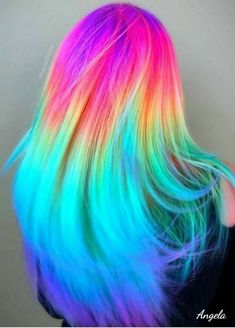 Exotic Hair Color, Hair Color Swatches, Unicorn Hair Color, Sunset Hair, Vivid Hair Color, Rainbow Hair Color, Cute Hair Colors, Hair Color Unique, Creative Hair Color