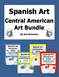 the spanish art central american art bundle includes five posters and four other activities to help students learn