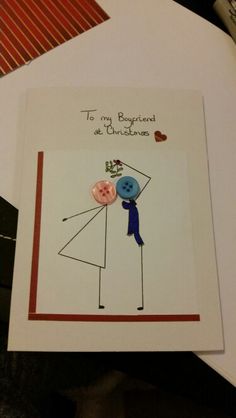 a greeting card with an image of a man holding a flower on his arm and the words to my boyfriend at christmas