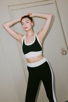 Meet your wear-everywhere leggings. Pair them with a cozy sweater, oversized tee, or with the cutest matching Aurora workout bra. Anyway you spin it, these sculpting, moisture-wicking wonders are the ready for the occasion. Squat-proof and lifting ready Ultra-flattering, sculpted compression Comfort-driven flatlock seams Breathable and moisture-wicking Contrasting colorblock design | Leighton Colorblock Legging in Black Color Block Leggings, Spiritual Gangster, Squat Proof, Oversized Tee, Cozy Sweaters, Color Blocking, Bra, Leggings, How To Wear