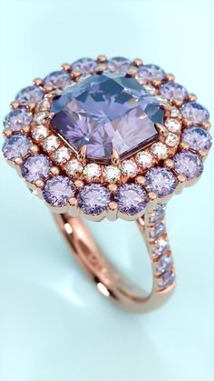 A frame from animation showcasing ring 0A-0174 with radiant square center stone • To order a product modeling service, write to info@degoteam.com Jewelry Animation, Violet Diamond, Jewelry Design Studio, 3d Jewelry, Jewelry Images, Latest Video, Still Image