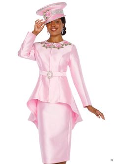 Champagne 5808 2 piece Skirt Suit Colors: Pink, White Sizes: 8, 10, 12, 14, 16, 18, 20, 22, 24, 26 MATCHING HAT AVAILABLE Mother Of The Bride Jackets, Suit Colors, Lady Suit, Satin Suit, Ladies Suits, Church Attire, Women Church Suits, Twill Skirt, Church Suits