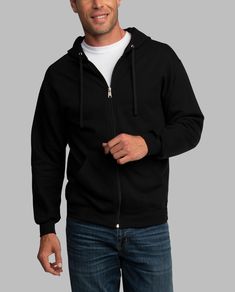 Womens Fleece, Mens Big And Tall, Full Zip Hoodie, The Loom, Fruit Of The Loom, Fleece Hoodie, Hoodie Jacket, Male Model, Hoodie Sweatshirt