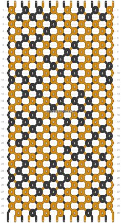 an orange and black checkered pattern with white dots in the center, on a white background