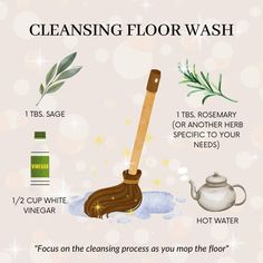 a poster describing how to clean floors with vinegar