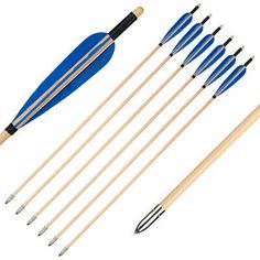 an assortment of different types of archery bows and arrows