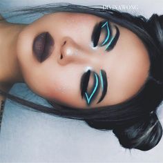 Extreme Make-up, Carnaval Make-up, Cyberpunk Makeup, Halloweenský Makeup, Makeup Tip, Neon Makeup