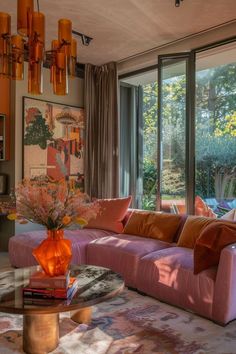 Embracing Pink in Masculine Spaces: A Bold Statement of Equality and Elegance — Living Bright Interiors Modern And Colorful Living Room, Bold Colorful Interior Design, Dark Pink Sofa Living Room Ideas, Living Room Alternative, 70s Themed Living Room, Bright Color Interior, Bold Colour Interior, Coral Sofa Living Room Ideas, Ad Interior