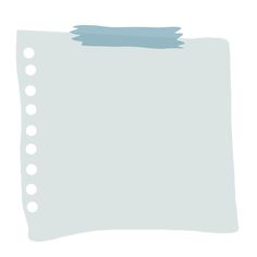 a piece of white paper with holes in the middle and blue ink on it, against a white background