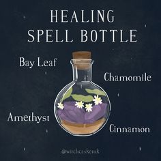 Healing Spell, Witchcraft Spells For Beginners, Magic Bottles