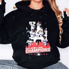 Official Dodgers 2024 National League Champions Sweatshirt with LA Skyline Design, Dodgers 2024 Victory Shirts Skyline Design