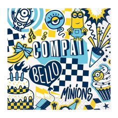 Buy Kids Birthday Minions Beverage Napkins, 16 Counts sold at Party Expert Party Beverage Station, Despicable Me Party, Birthday Party Drinks, Minions 2, Minions Birthday, Minion 2, Minion Theme, Minion Cupcakes, Beverage Station