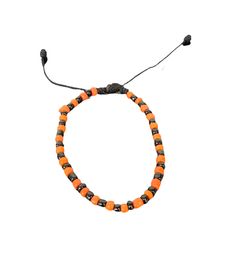 Orisha orange and black beaded braceletAdjustable fit for youth and adults Casual Black Bracelets For Festival, Casual Black Wristband For Festival, Casual Black Braided Bracelets For Festival, Casual Black Braided Bracelet For Festivals, Casual Wooden Beads For Festival, Casual Black Beaded Bracelets For Beach, Casual Black Wristband For The Beach, Casual Black Wristband For Beach, Adjustable Wooden Beads Friendship Bracelets For Festivals