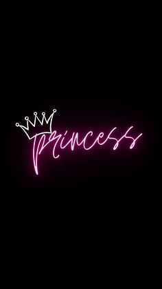 a neon sign that says princess on it