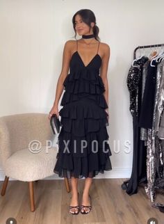 Trendy Fashion ZARA NEW TIERED RUFFLE VOLUMINOUS LONG DRESS TULLE BLACK S,M,L, Women's Dresses Zara New, Women's Dresses, Tulle Dress, New Fashion, Long Dress, Zara, Black Dress, Fashion Dresses, Dresses