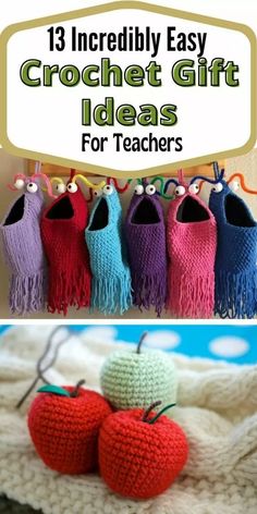 13 Incredibly Easy Crochet Gift Ideas for Teachers (free!) - Little World of Whimsy