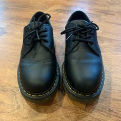 Selling My Husbands Black Dr.Martens 1461 Slip Resistant Leather Oxford Shoes Men’s Size 8. He’s Only Worn Them About 4-5 Times To Work At Publix. In Great Condition. Recently Bought, They Are Just A Bit Too Tight For His Feet. Black Dr Martens, Black Oxfords, Oxford Shoes Men, Leather Oxford Shoes, Dr Martens Shoes, Shoes Men, Dr. Martens, Shoes Black, Black Shoes