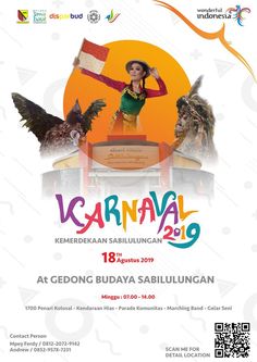 the poster for an upcoming festival with two women in costume and one man holding a flag