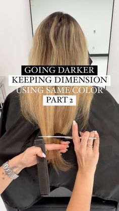 Toning Brunette Hair Before And After, Drop Root Brunette, Base 7 Hair Colour, How To Add Brown To Blonde Hair, Box Hair Color Ideas For Brunettes, Brown Hair Going Darker, Color Melt With Money Piece, Transition Back To Brunette, Toning Highlights Darker