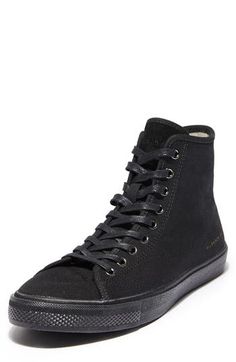 A canvas upper and rubber sole lend lasting durability to this high-top sneaker. Lace-up style Removable insole Textile upper and lining/synthetic sole Imported Suede High-top Sneakers With Vulcanized Sole, Urban Lace-up High-top Sneakers With Rubber Sole, High-top Canvas Sneakers With Textured Sole, High-top Sneakers With Textured Sole, Black Suede High-top Sneakers With Vulcanized Sole, Casual Suede High-top Sneakers With Vulcanized Sole, Canvas High-top Sneakers With Textured Sole, Black Suede High-top Sneakers, Lace-up High-top Sneakers With Textured Sole