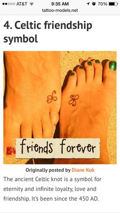 two feet with the words friends forever written on them