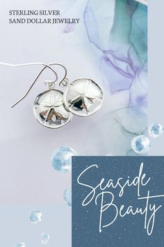 The ocean whispers in your ear with our Sterling Silver Sand Dollar Earrings. Designed to capture the essence of seaside tranquility, each piece is a testament to the beauty of nature and craftsmanship. These earrings are more than just a piece of jewelry; they're a piece of art that tells a story of the sea, making you feel connected to the mysteries of the deep blue ocean. Elevate your style with a touch of the sea's elegance. Sand Dollar Earrings, Deep Blue Ocean, Whisper In Your Ear, Sand Dollar, Beach Inspired, Girl Blog, Earrings Sterling Silver, The Sand, Birthstone Jewelry