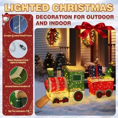 lighted christmas decoration for outdoor and indoor