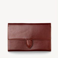 Deluxe Travel Wallet in Cognac & Espresso| Aspinal of London Travel Clutch With Coin Pocket, Travel Wallet With Coin Pocket, Rectangular Travel Clutch With Coin Pocket, Brown Travel Clutch With Interior Card Slots, Classic Travel Accessories With Interior Card Slots For Business, Luxury Rectangular Travel Wallets, Elegant Business Travel Accessories With Luggage Sleeve, Elegant Leather Business Travel Accessories, Leather Travel Wallet In Cognac