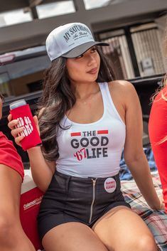 Get ready for gameday with this new FSB exclusive- the Good Life '67 Crop Top! This white cropped tank is available in size small-large! Model is wearing a size small Tailgate Outfit, Romantic Cards, Mom Cards, Dad Cards, The Good Life, Tailgate Accessories, Midi Maxi Dress, Good Life, Party Photos