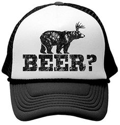 Retro Deer Beer Bear - Funny Vintage Style Trucker Cap Hat Party Jokes, Beer Bear, Funny Trucker Hat, Bear Funny, Trucker Humor, Joke Funny, Funny Bears