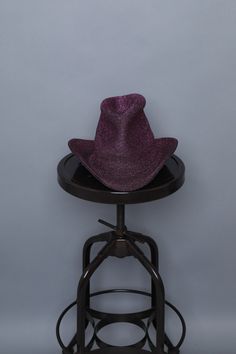 FINAL SALE!  PURPLE METALLIC -  L/XL   DOMESTIC SHIPPING ONLY!  NO IN SHOP PICK UP.  NO RETURNS! Western Hat, Purple Metallic, Unique Shapes, Western Hats, Final Sale, Pick Up, Hats, Purple