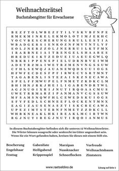 the german word search is shown in black and white, with an image of a bird on